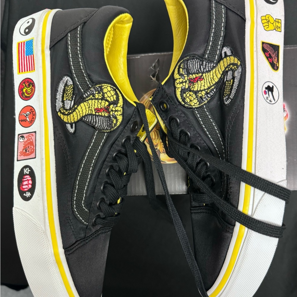 Vans Cobra Kai Sneakers with Yellow Cobra Design